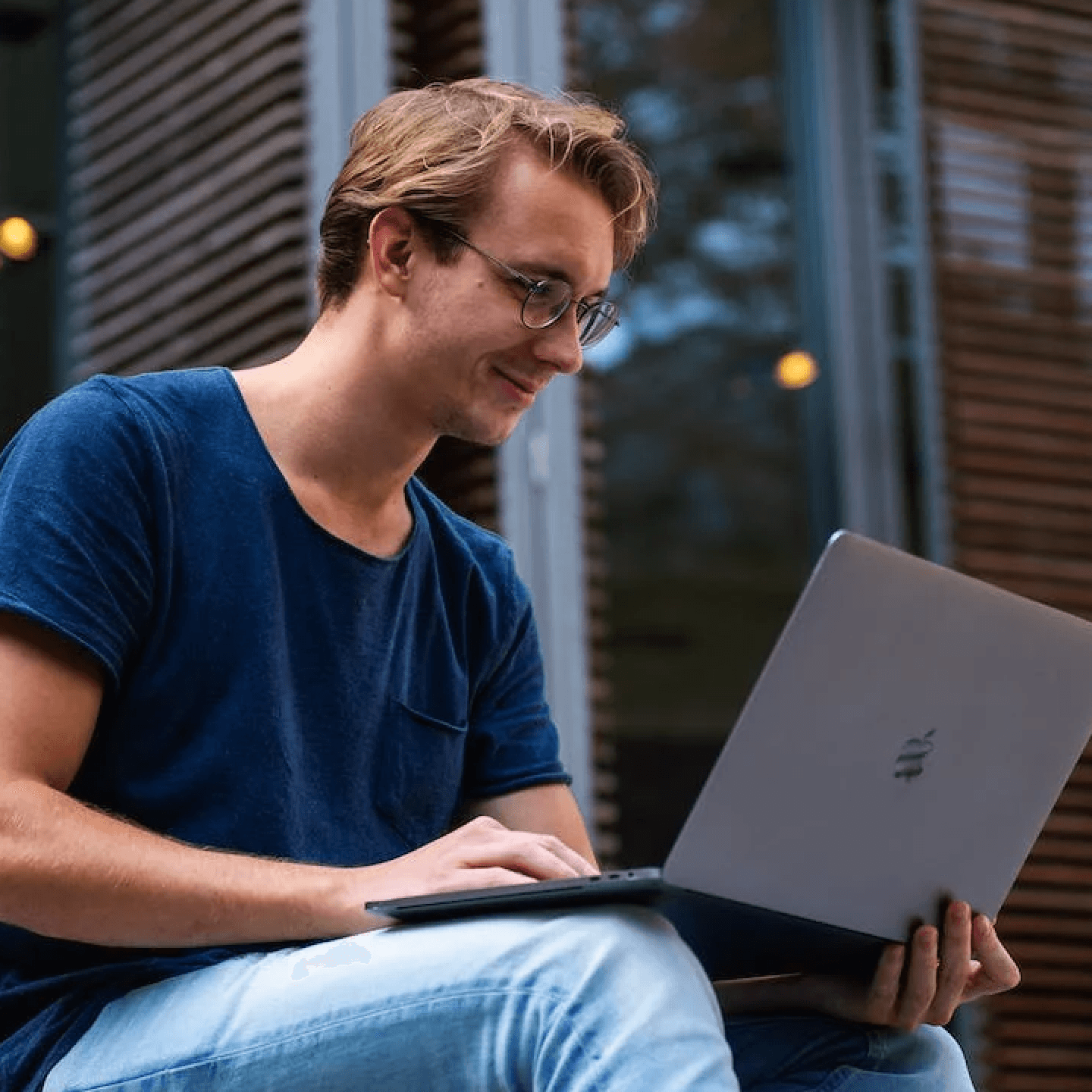 Man working on computer