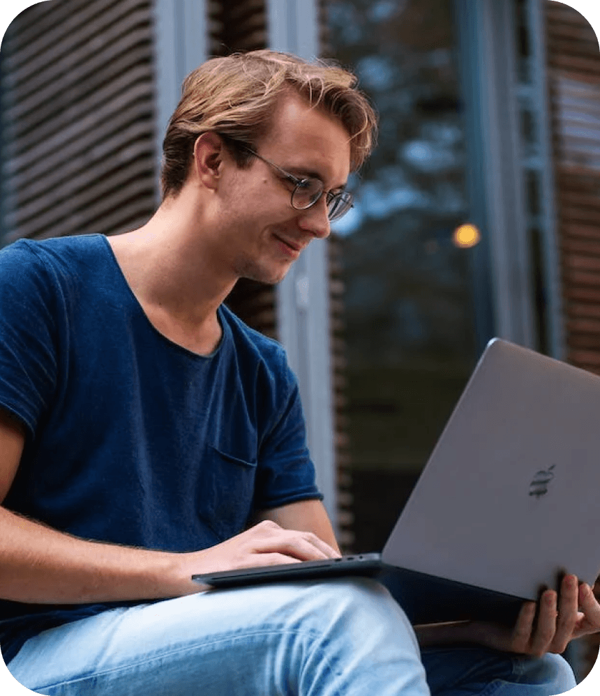 Man working on computer